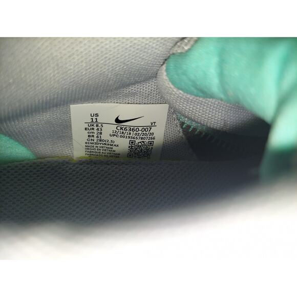 Nike Renew Run Womens Size 11 Running Shoes Gray Mint Green Lace Up CK6360-007 - Picture 7 of 8